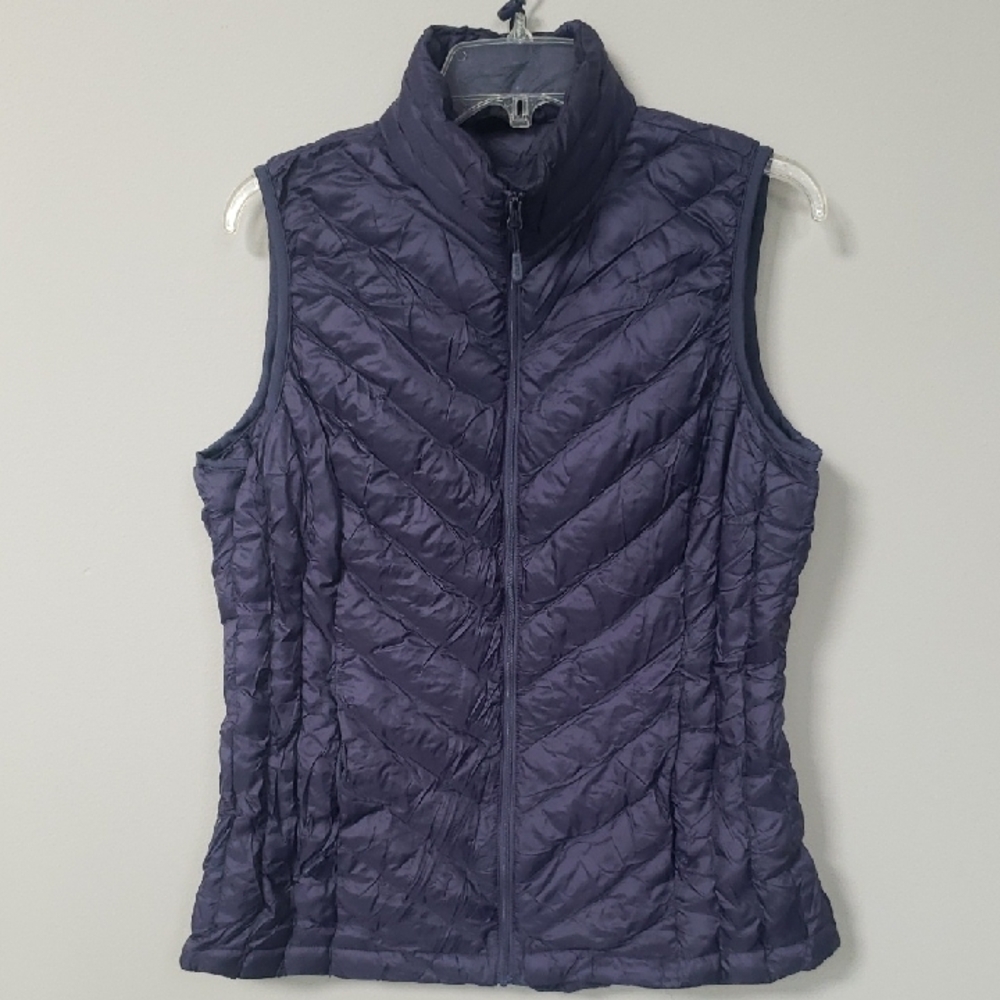 32 Degrees Women's M Quilted Vest -Dark Purple Packable Like New